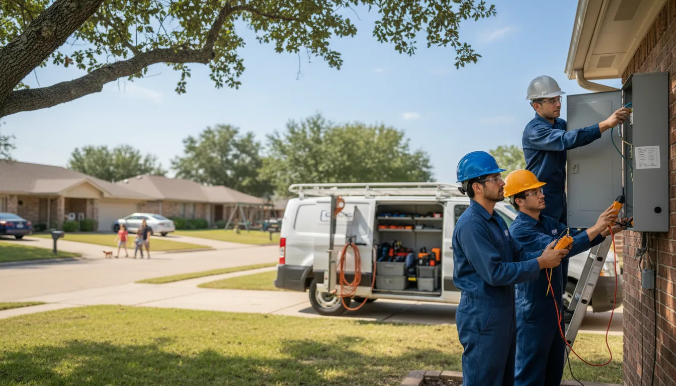 Certified electrician providing emergency electrical services in Rhodes, IA